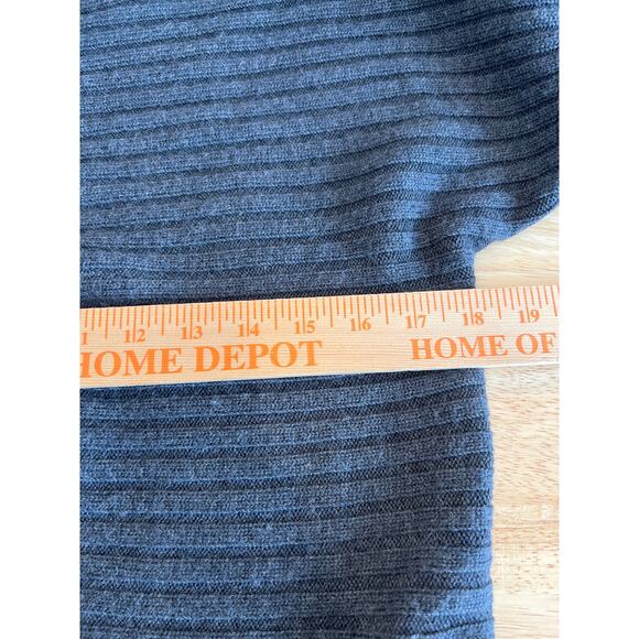 Talbots Open Front Merino Wool Ribbed Cardigan Charcoal Women's SP - Picture 7 of 8